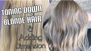 LOW MAINTENANCE BLONDE | Toning Down BLONDE Hair & Adding Dimension