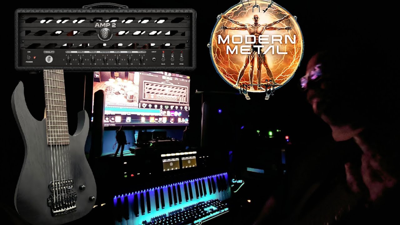 STL Tones Putney 2.0 Uber Amp/Modern Metal Drums/Ibanez M80M 8 String Quick Jam