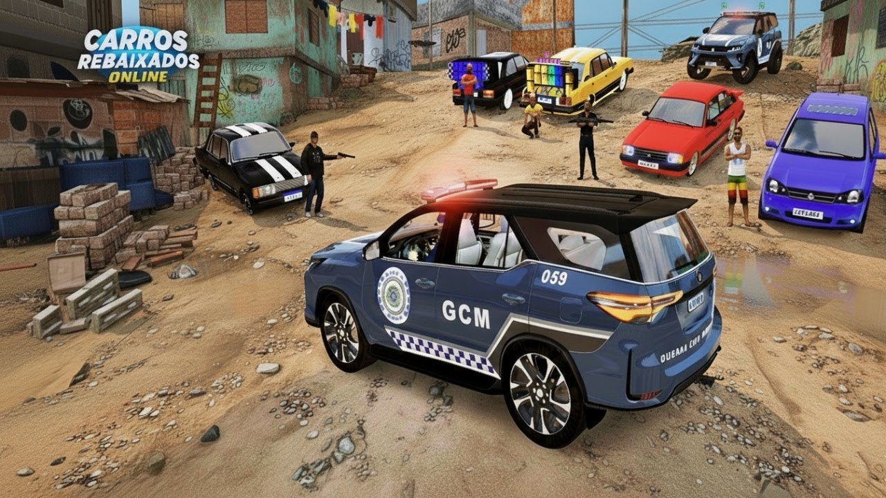 CARROS REBAIXADOS ONLINE | VIATURAS DA GUARDA GCM SOBE O MORRO DA FAVELA !