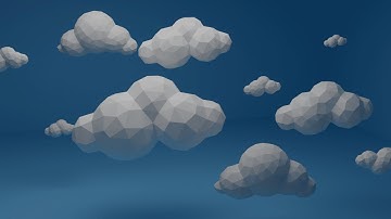 1-Minute Blender Low Poly Cloud Creation