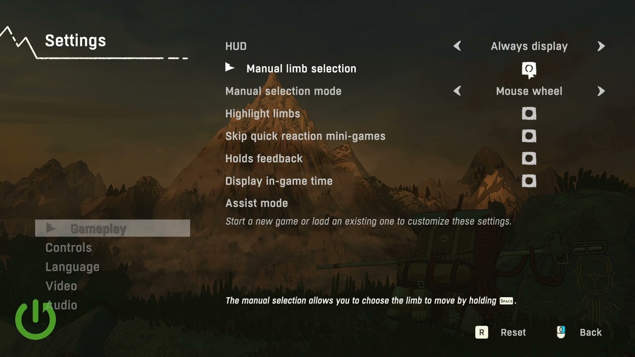 Cairn - How to Toggle Manual Limb Selection