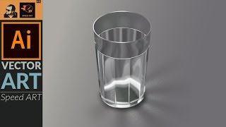 Drawing Realistic Glass in Adobe Illustrator CC  | Speed Art