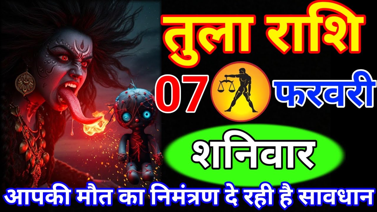 तुला राशि 07 फरवरी शनिवार //आपकी मौत का निमंत्रण दे रही है ! सावधान//वीडियो तुरंत देखलो//Tula rashi