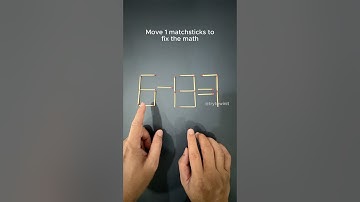 Move 1 matchstick to fix the math 6-13=7 🤯 #quiz #puzzle #shorts