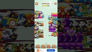 bird sort 2 color puzzle solution niveau 606 #games #gaming #puzzle #puzzlegame #androidgames screenshot 3
