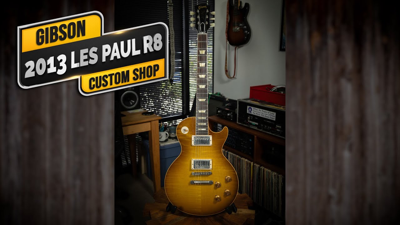 Gibson Custom Shop R8 2013 エイジド加工 Gibson 2013 R8 Les Paul with a Historical Makeover - VGW - YouTube