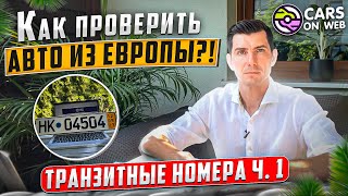 Транзитные номера. Проверка авто из Европы. Часть 1.