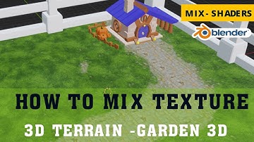 Mix Map in Blander | Height terrain blending in Blender | Garden Path