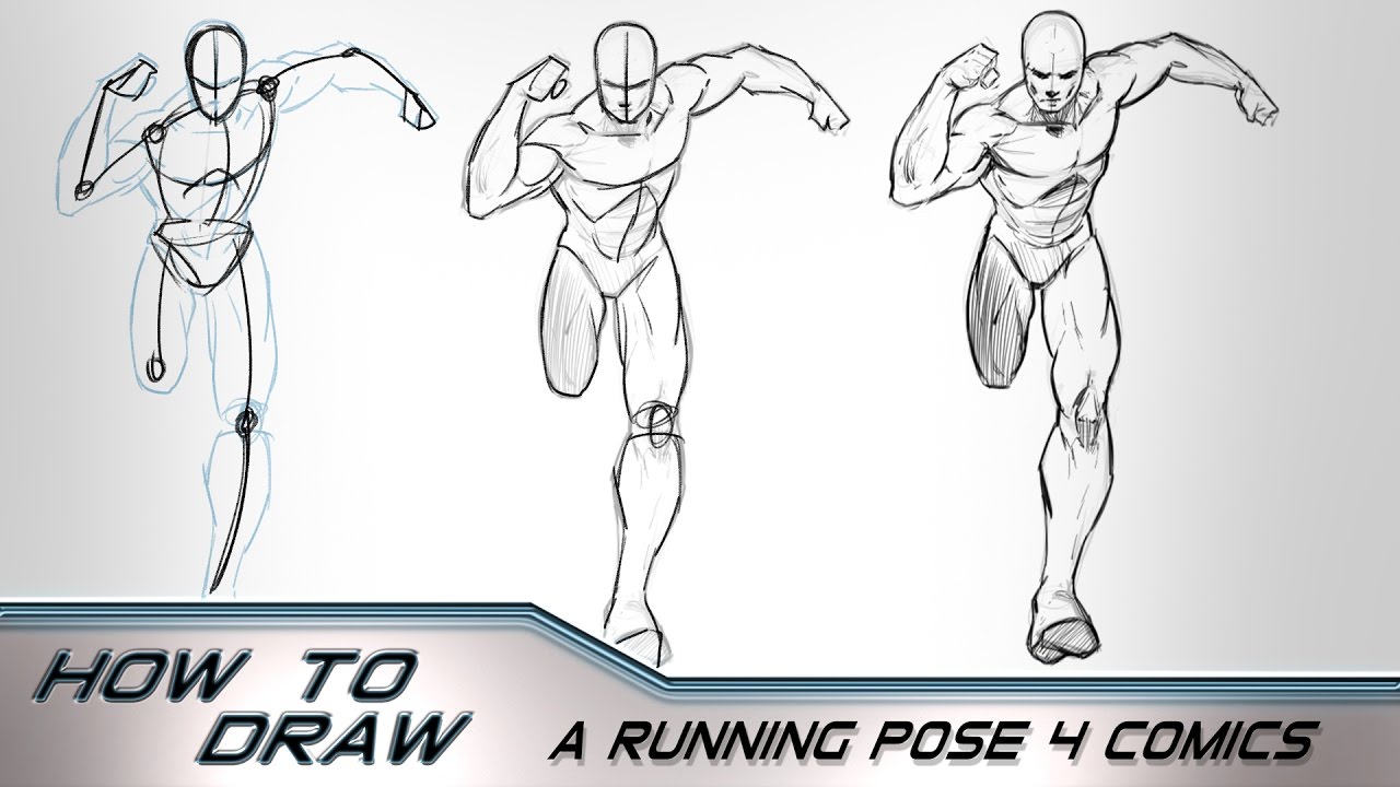 How to Draw A Character Running Towards the Camera - Comics - YouTube
