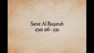 Surat Al Baqarahayat 216 - 230