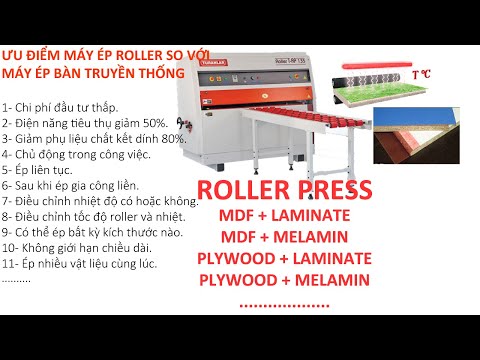 Video Máy ép gỗ - Máy ép ván với laminate bằng trục roller -... - youtube