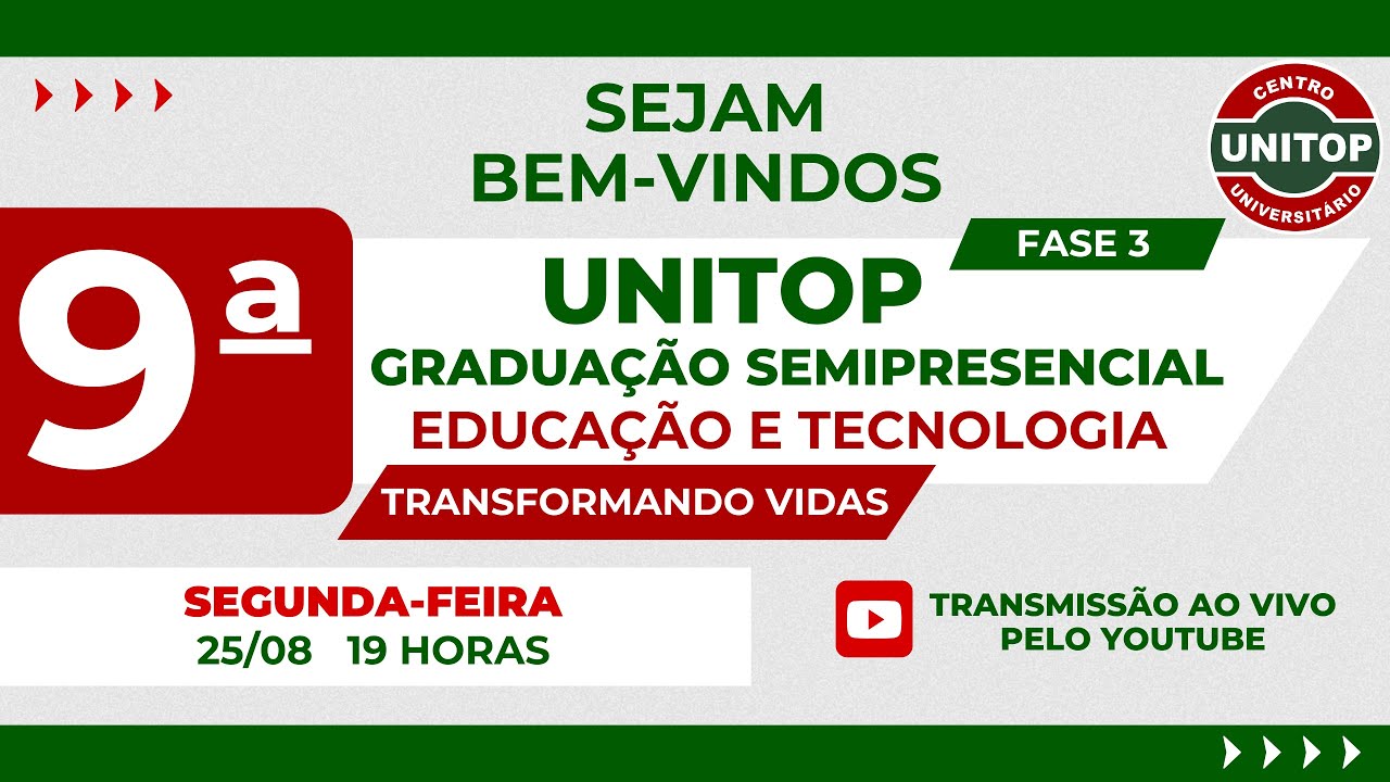 EDUCAÇÃO E TECNOLOGIA - Aula 09 | Fase 3 | Sala 2 | UNITOP Graduação ...