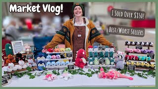 My First Market Vlog! ☀ PART TWO: How much $$$ I made, Best/Worst Sellers, Market Setup