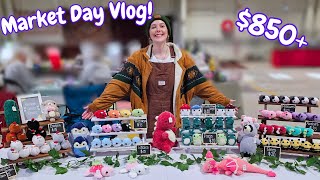 My First Crochet Market Day Vlog! PART TWO: How much $$$ I made, Best/Worst Sellers || Amigurumi