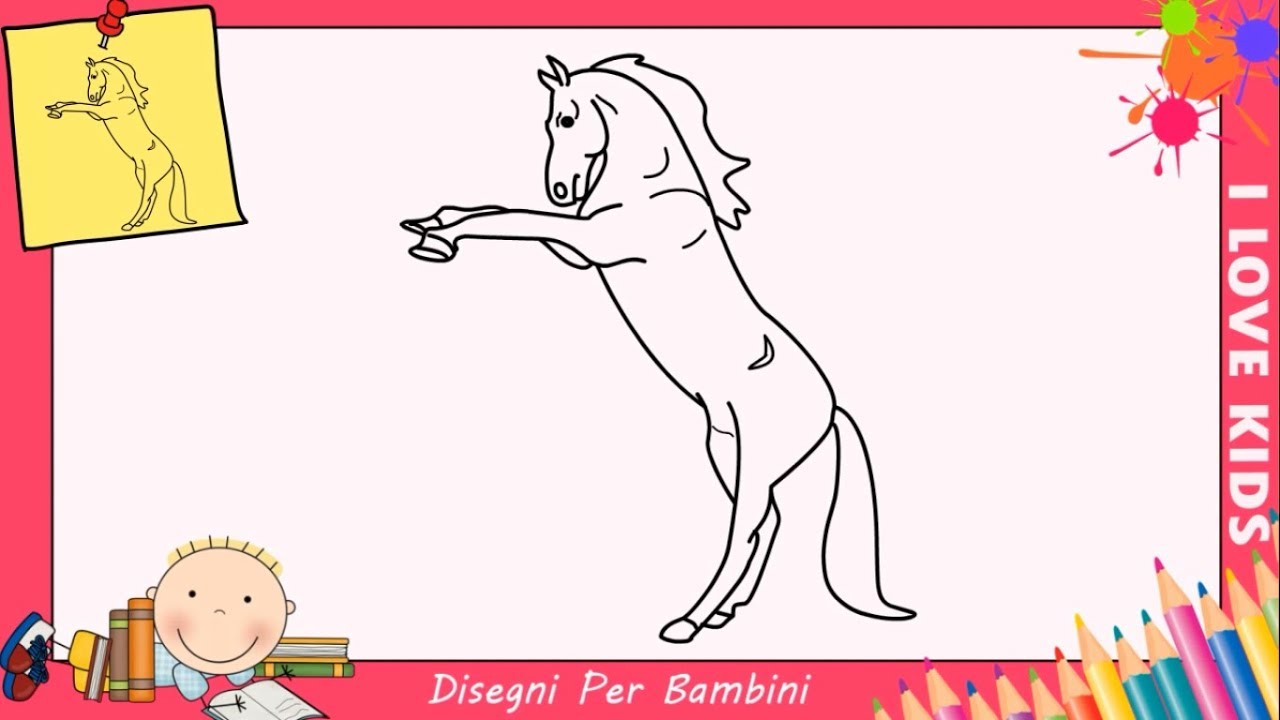 Come Disegnare Un Cavallo Facile Passo Per Passo Per Bambini Disegno Facile 4