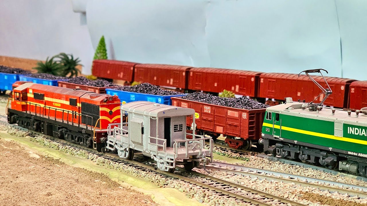 Coal Loaded BOXN Wagon Ho Scale Model ○ Alco shunting brake van