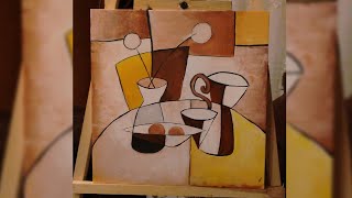 رسم تكعيبي سهل cubism - painting with details