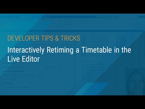 Interactively Retiming a Timetable in the Live Editor