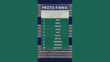 NUMBERS IN THE PROTO-FINNIC LANGUAGE