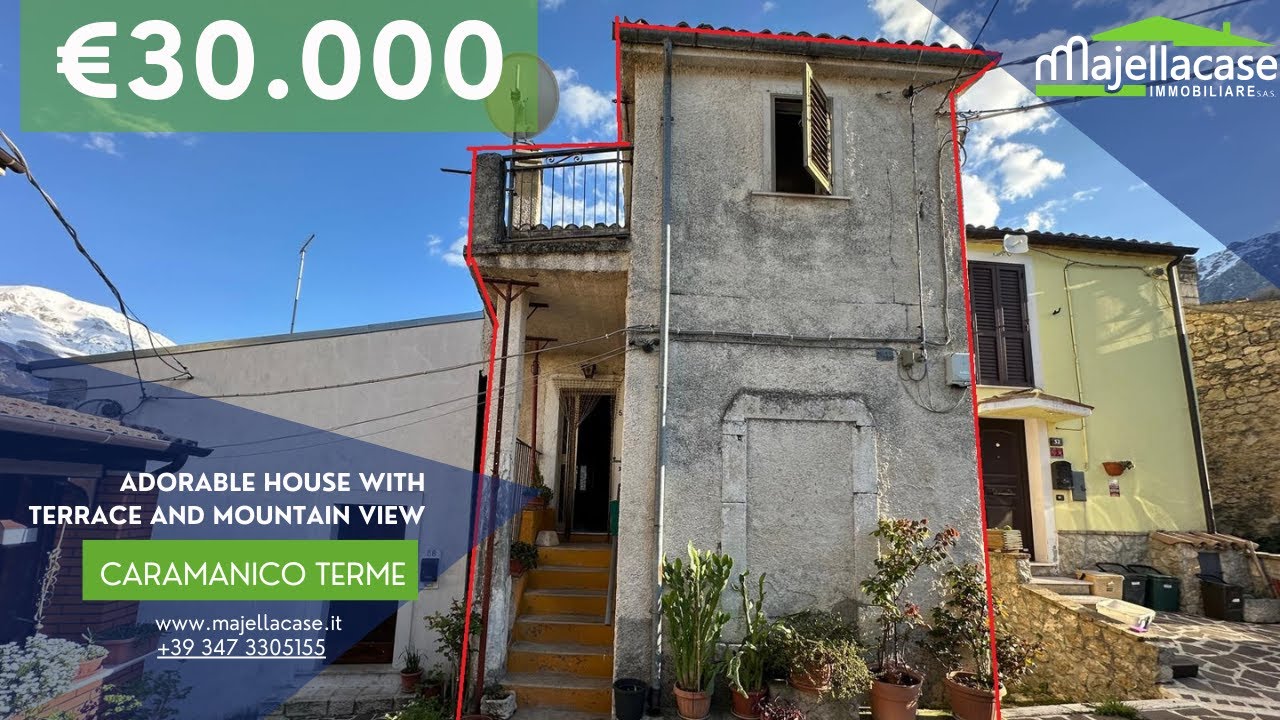 Фантастическая квартира в Караманико-Терме по низкой цене с террасой | Абруццо, Италия