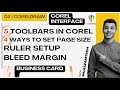 02- Coreldraw | Coreldraw interface | To set page size ,Bleed | Toolbars | Ruler and Guideline