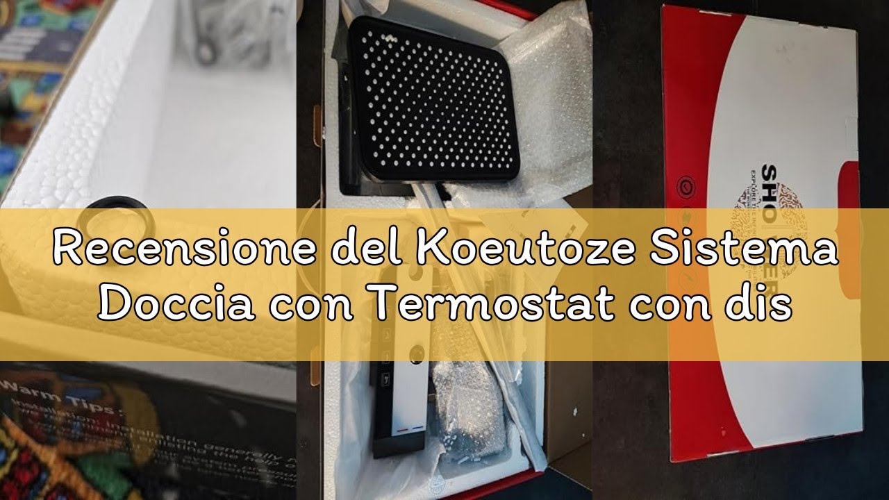 Recensione del Koeutoze Sistema Doccia con Termostat con display digitale a LED, soffione doccia XL