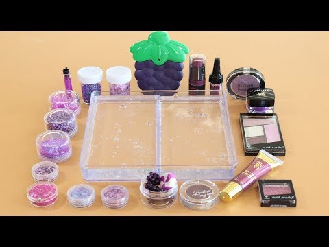 NEW Speacial Series Purpleparts VS PurpleMakeup Mixing into CLEAR Slime