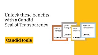 Unlock these benefits with a Candid Seal of Transparency
