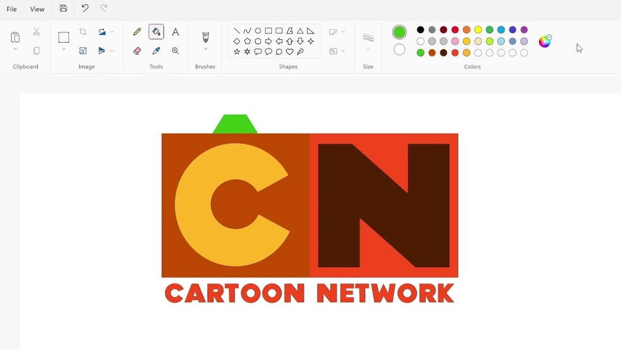 How to draw the Cartoon Network Halloween logo using MS Paint ...