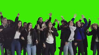 4K Green Screen | Crowd | Audience | Dancing | Free Stock Video Footage [ No Copyright ]