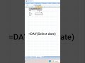 How to used Day, Month, Year formula in MS Excel #icntcloudgyan #shorts