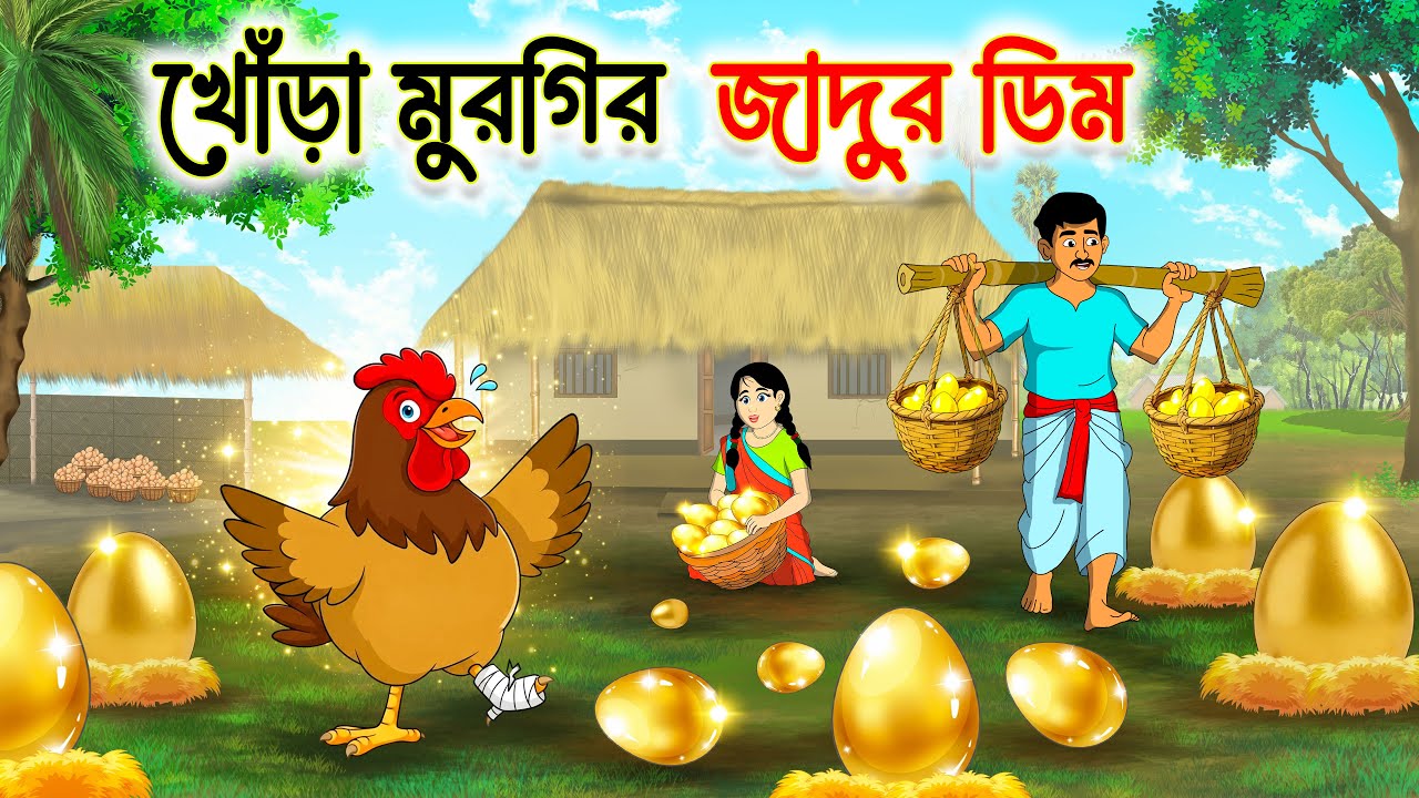 খোড়া মুরগির জাদুর ডিম | Bengali Fairy Tales Cartoon | Rupkothar Golpo | Bangla Moral Story