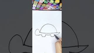 drawing a turtle #drawing #drawing #easydrawing #childrendrawing #turtle #fyp