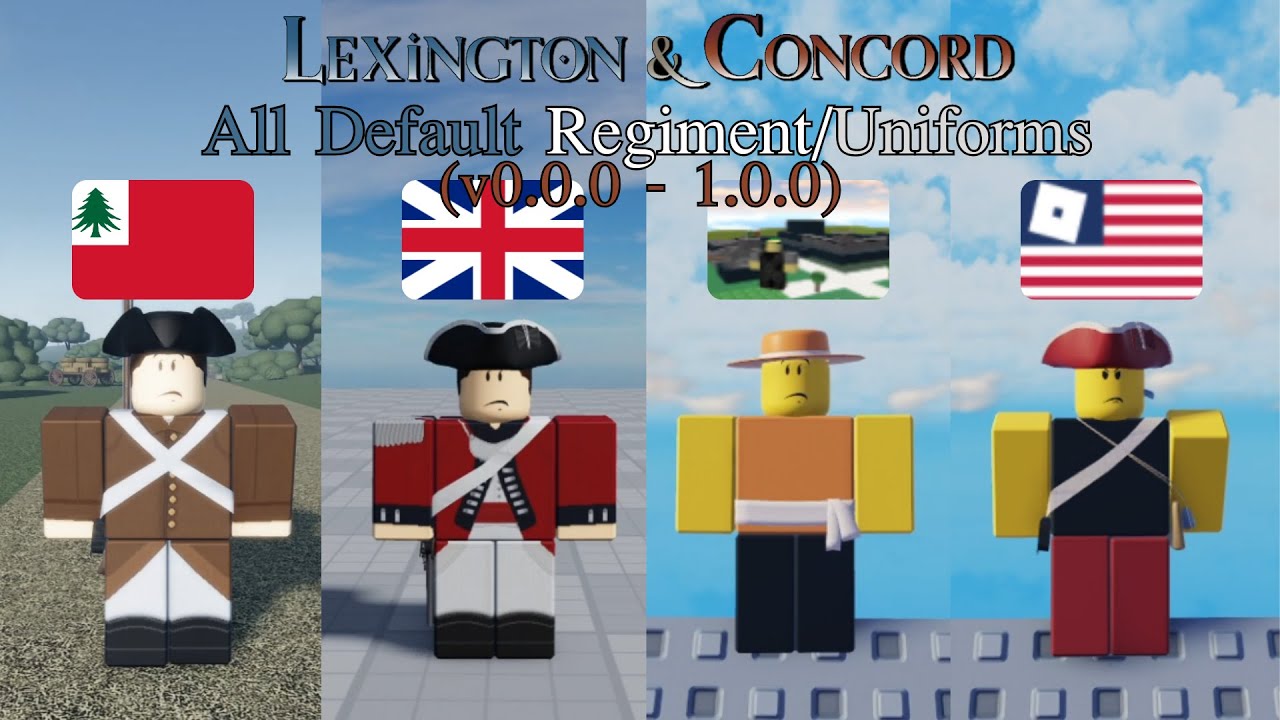 Lexington & Concord All Default Uniforms/Regiments (v0.0.01.0.0) YouTube