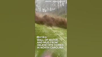 Wall of water and mud from Hurricane Helene slams into homes in North Carolina