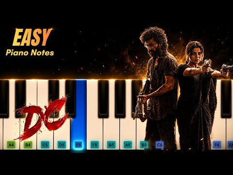 DC - The Rose Instrumental ( DC Love Theme ) | Easy Piano Tutorial | Anirudh 