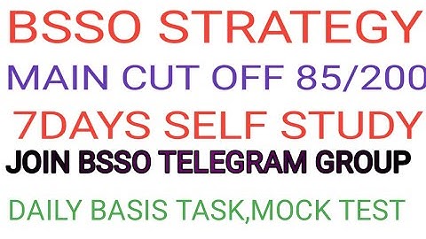 BSSO 2ND TIPS MAIN  VIDEO||BSSO  TIPS  2ND VIDEO||BSSO TOPIC VIDEO 2#BSSO MAIN  VIDEO||BSSOTIPS