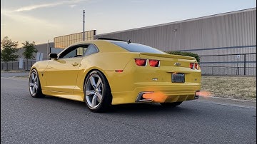 Camaro SS shoots FLAMES!! MSD 2 Step 8733