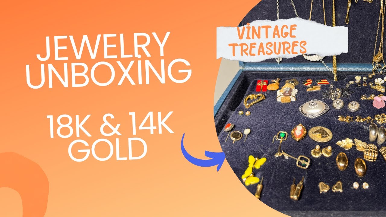 Mystery Jewelry Lot Unboxing | 18K & 14K Gold, Diamond, Vintage, Avon|  Facebook Marketplace