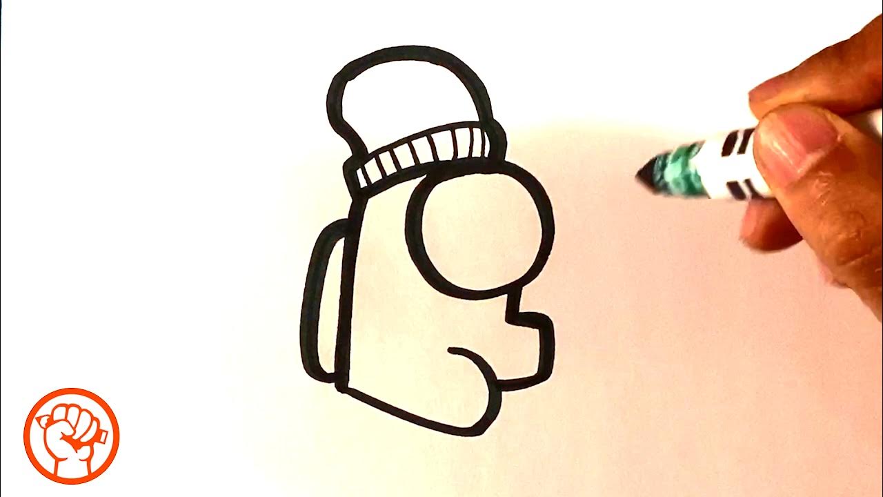 How to Draw Among Us - Mini Crewmate Beanie Hat - Easy Pictures to Draw