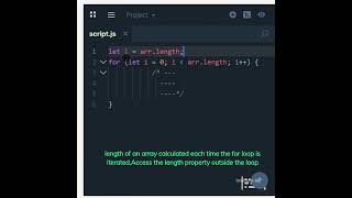 Make The Loop Run Faster #shorts #javascript #javascript_tutorial #coding #programming