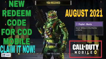 *August 2021* Call Of Duty Mobile New Redeem Code | Cod Mobile Redeem Code