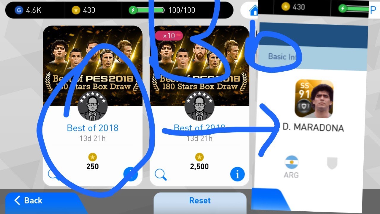 Best of PES 2018 180 stars box draw black ball tricks!