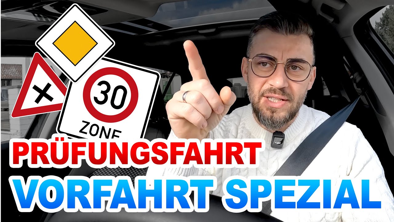 Prüfungsfahrt Vorfahrt Spezial! Rechts vor Links l Darauf achtet der Prüfer! Fahrprüfung PKW 🚗