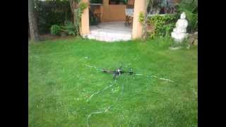 First MultiWii Quadcopter Test