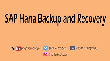 Sap Hana backup and recovery | Database Backup & Recovery Sap Hana
