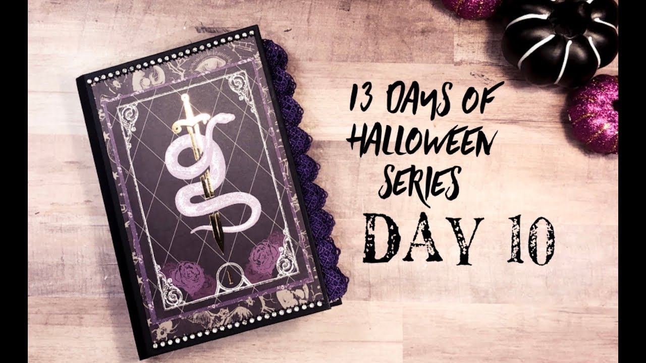 13 Days of Halloween Series // Day 10: Dollar Store Book Mini Album Tutorial scrapbooking tiendas
