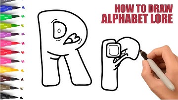 How To Draw Alphabet Lore Step By Step | Big And Small Alphabet Lore R | Easy Drawing For Kids