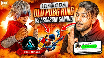 1V4 Against 4e kaku🔥On Live Stream😱 | Intense 1v4 Clutches | Pubg Mobile ASSASSIN GAMING 