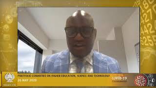 Portfolio Committee on Higher Education, Science and Technology, 26, May 2020